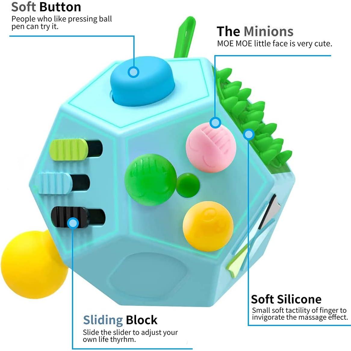 Juguete Antiestrés Dodecágono PAPOLGO Azul 12 Lados