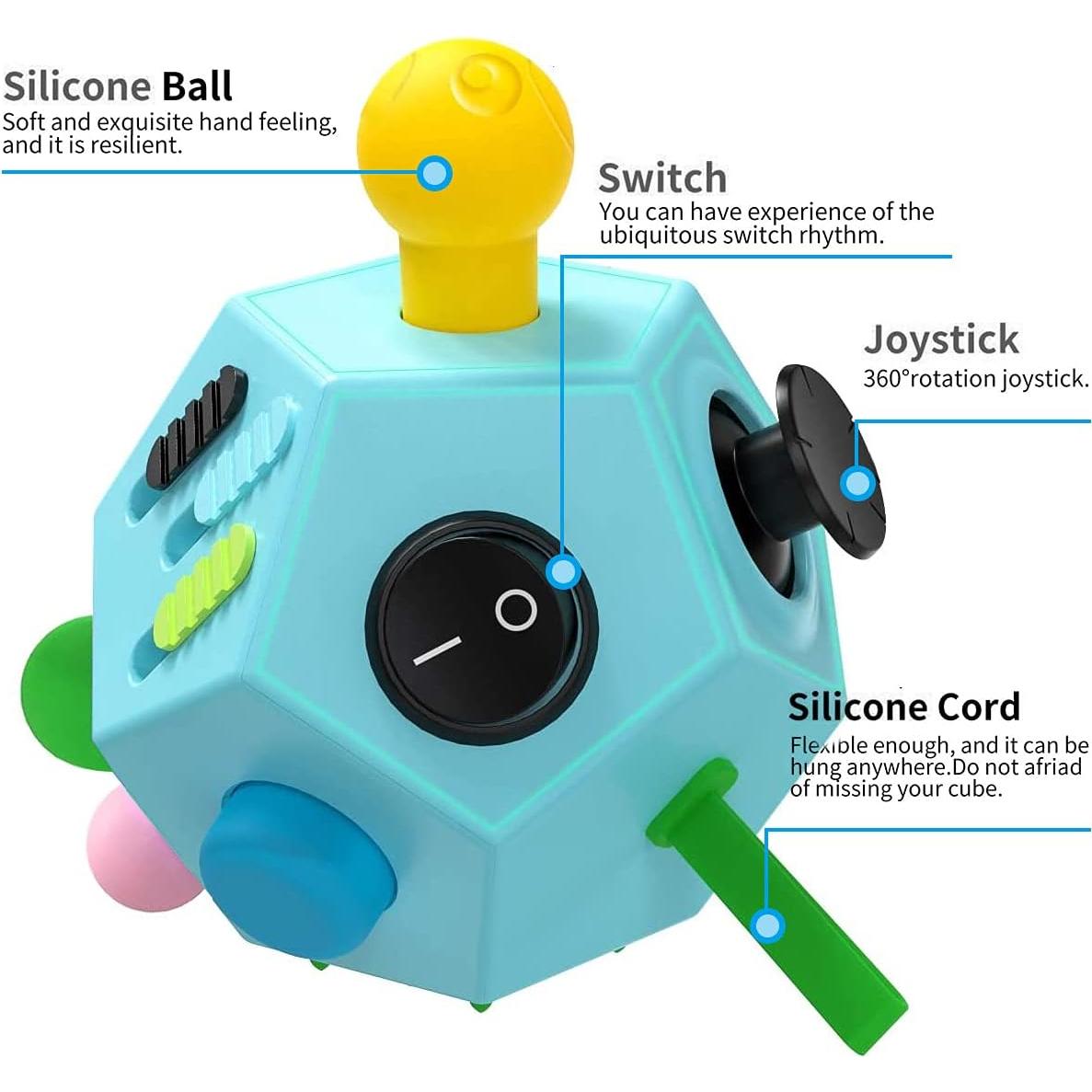 Juguete Antiestrés Dodecágono PAPOLGO Azul 12 Lados