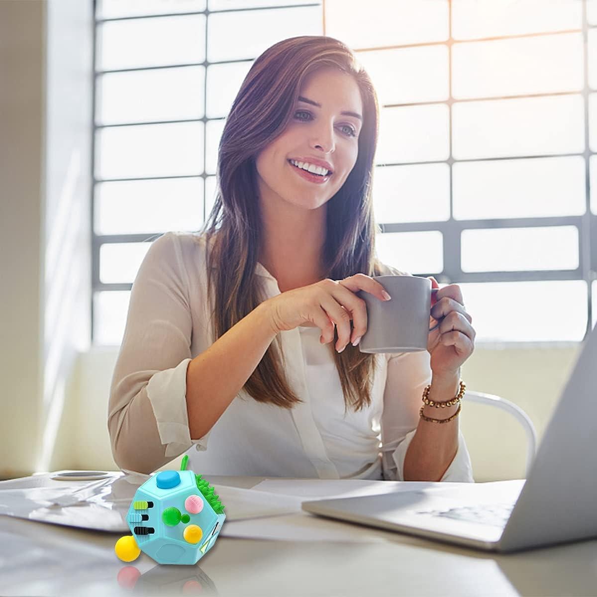 Juguete Antiestrés Dodecágono PAPOLGO Azul 12 Lados