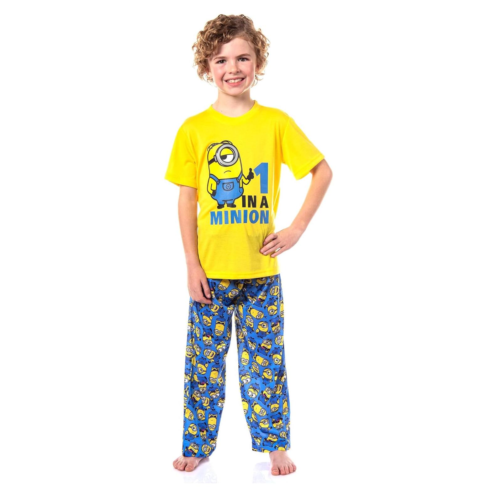 Pijamas para Niños Intimo Minions 2 Piezas Camiseta y Pantalón
