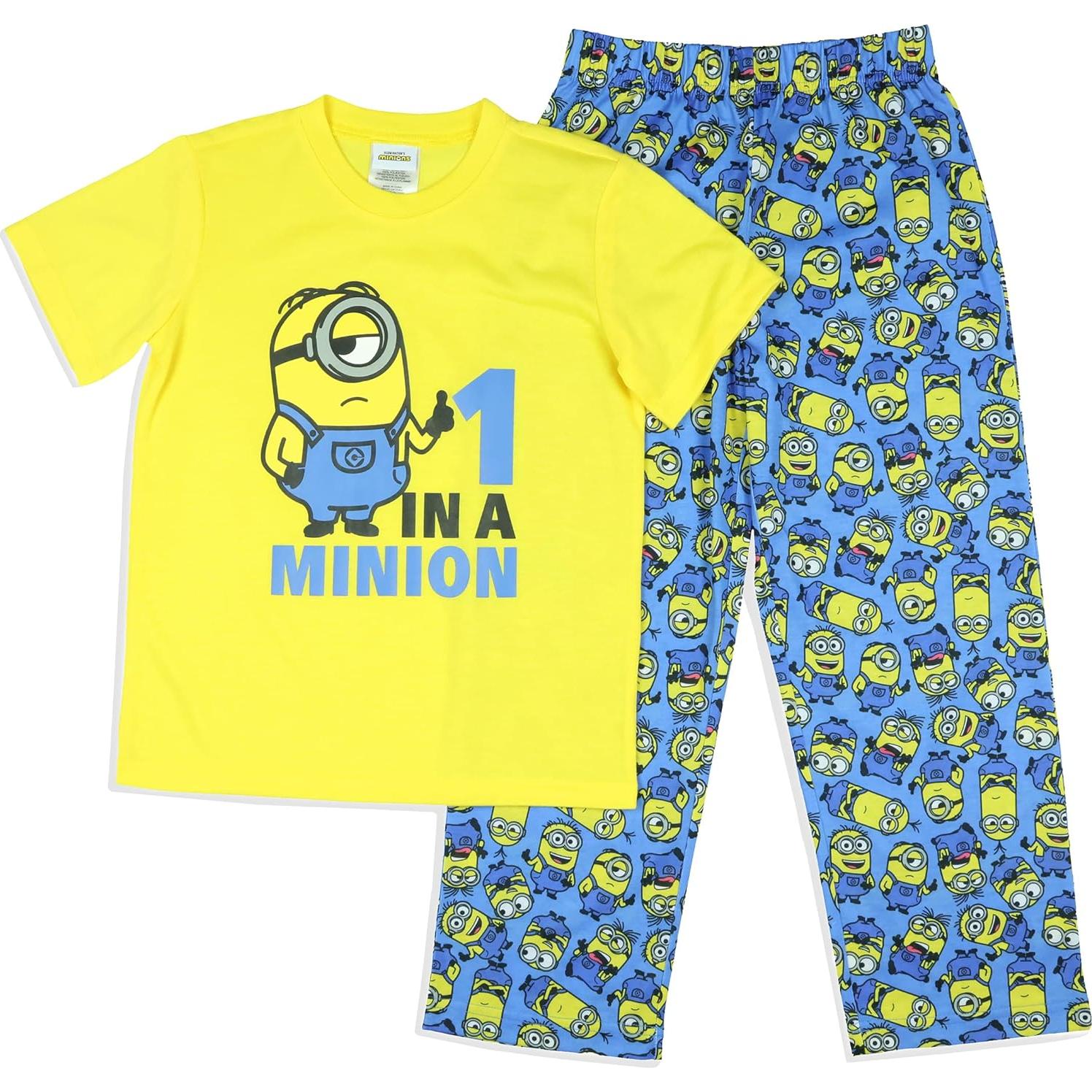 Pijamas para Niños Intimo Minions 2 Piezas Camiseta y Pantalón
