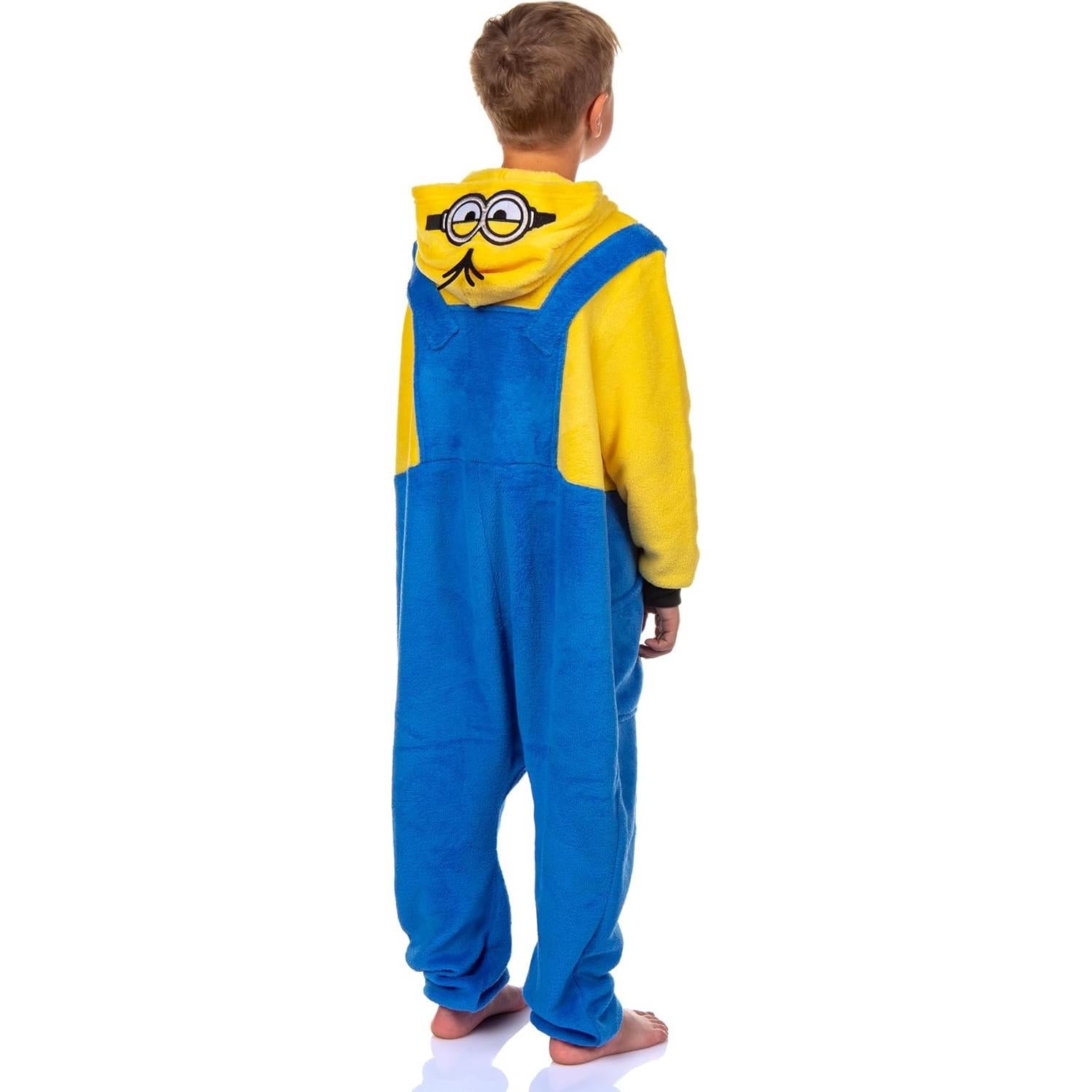 Kigurumi de Minions Intimo para Niños - Stuart y Kevin - Forro Polar Suave