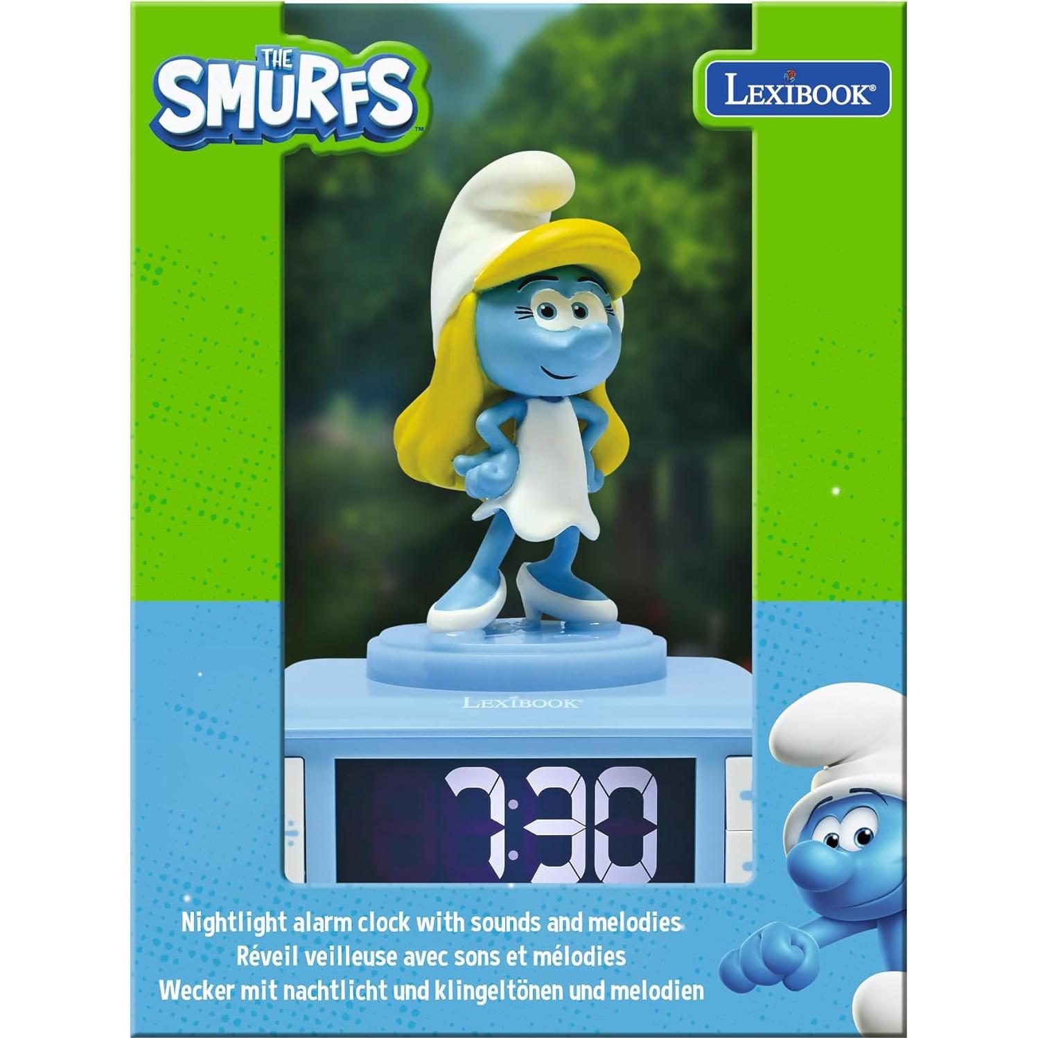 Reloj Despertador LEXiBOOK Pitufos con Luz Nocturna RL800SF