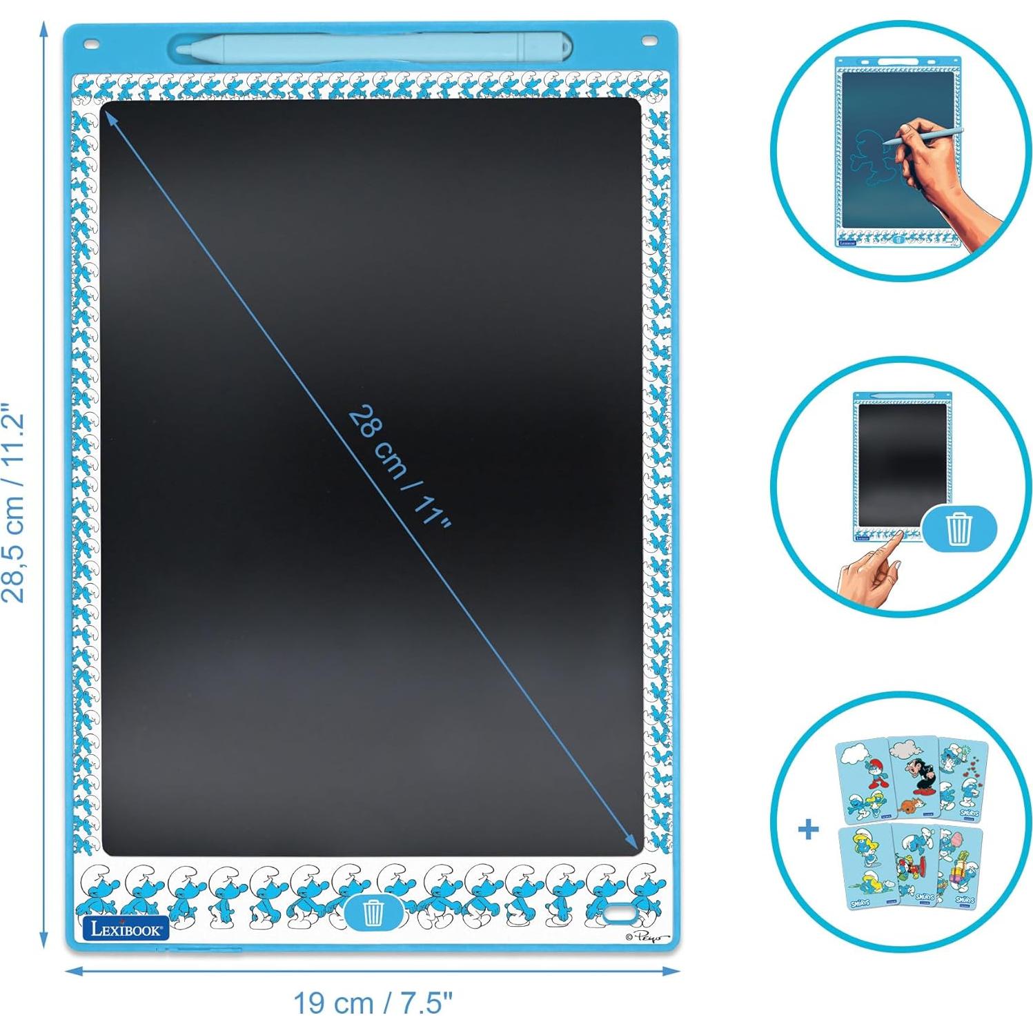 Pizarra Mágica Infantil Lexibook Los Pitufos 28 cm