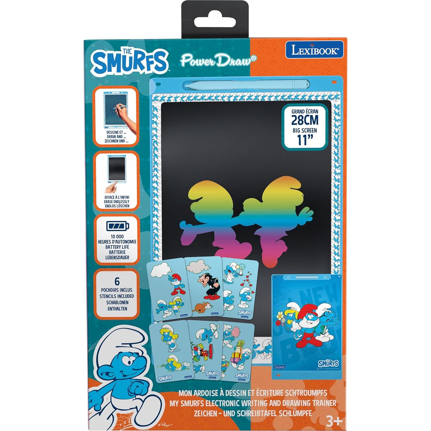 Pizarra Mágica Infantil Lexibook Los Pitufos 28 cm