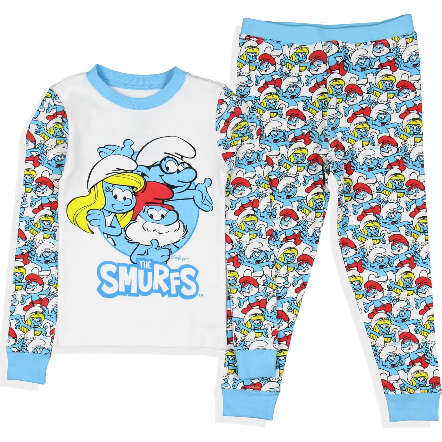 Conjunto de Pijamas de Manga Larga Intimo Los Pitufos 5T