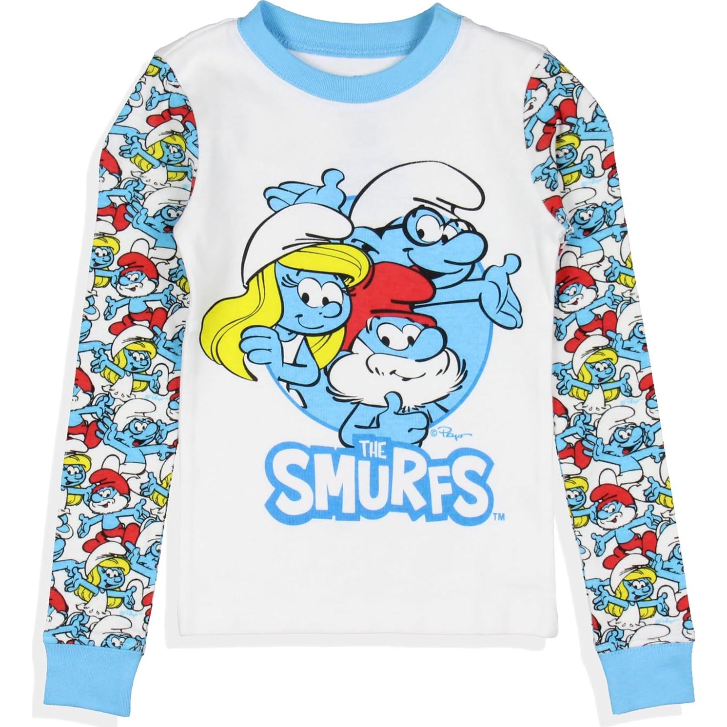 Conjunto de Pijamas de Manga Larga Intimo Los Pitufos 5T