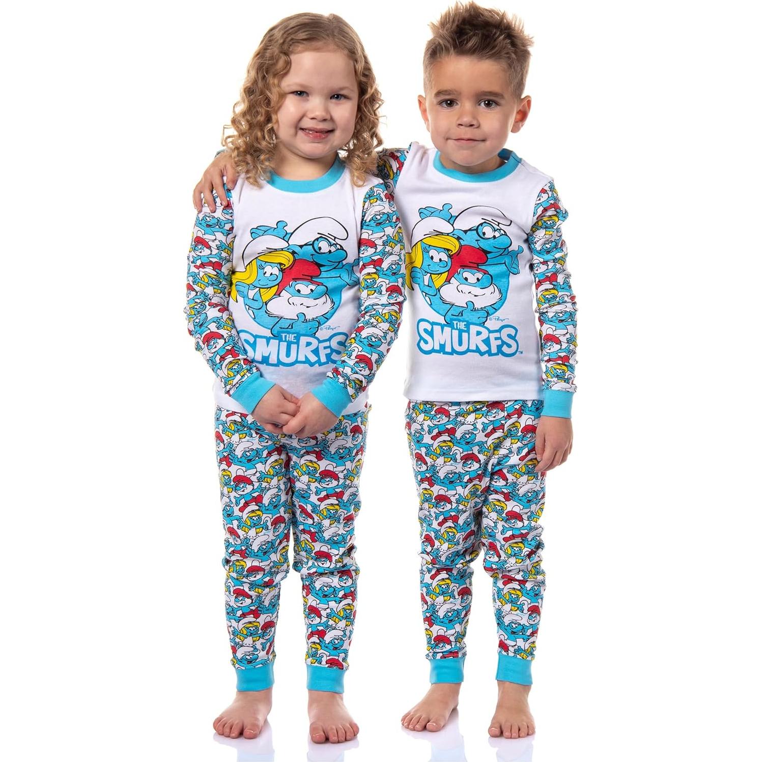 Conjunto de Pijamas de Manga Larga Intimo Los Pitufos 5T