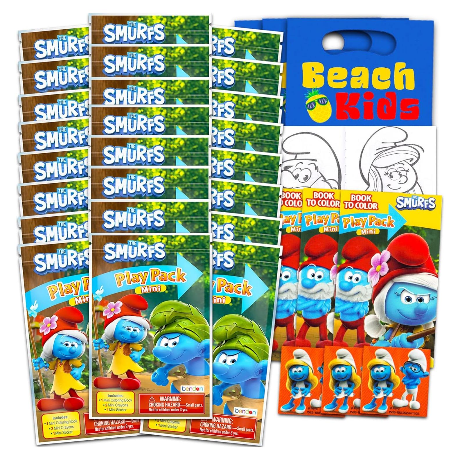 Conjunto de Fiesta Mini Smurfs Disney - 24 Paquetes de Juego