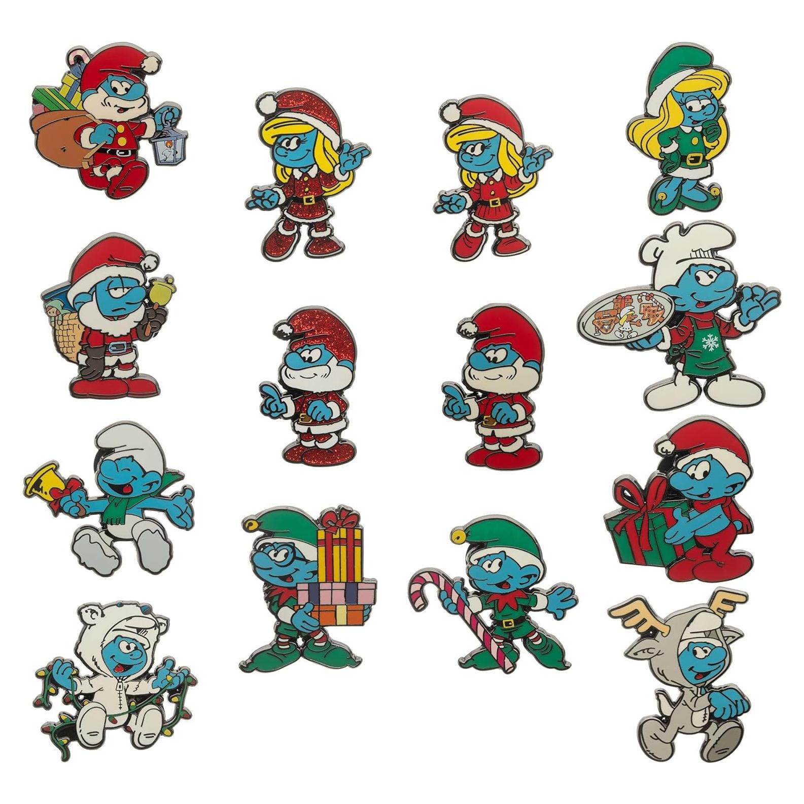 Pin Coleccionable Sorpresa de Navidad Los Pitufos - 9.19x4.39cm