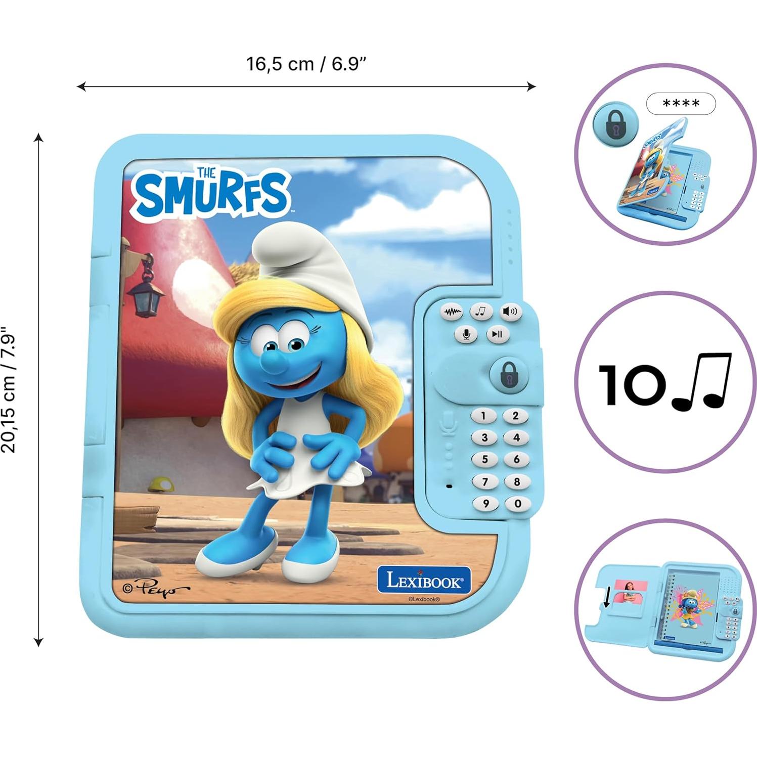 Diario Electrónico Interactivo Pitufos Lexibook SD50SF