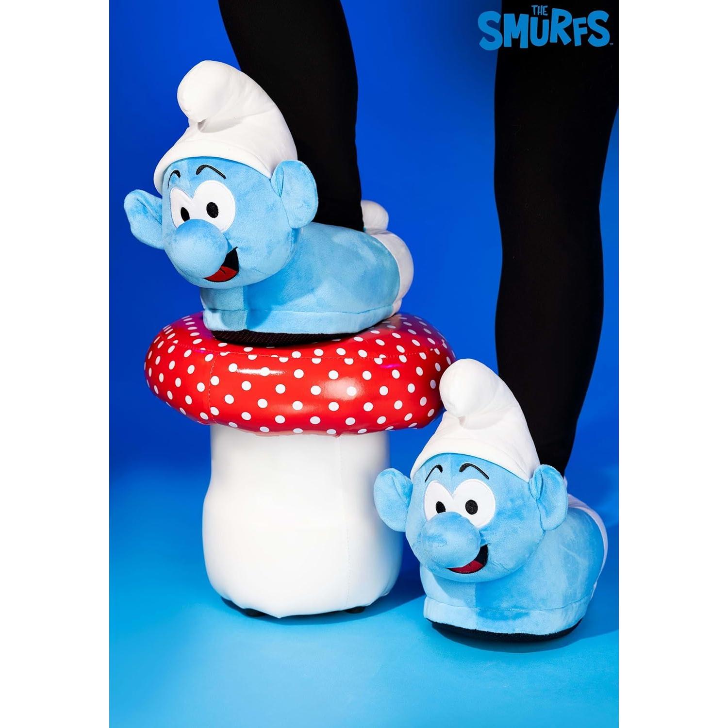 Zapatillas de Peluche Los Pitufos Adultos - Suave y Antideslizante