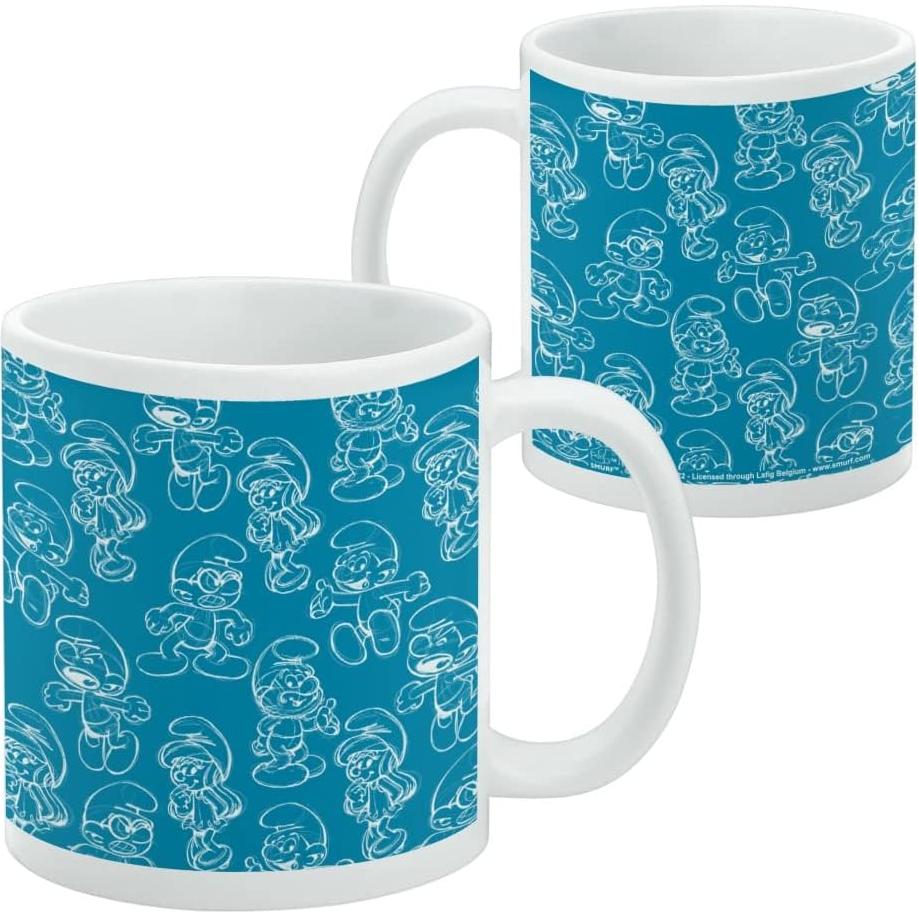 Taza de Cerámica Pitufo Gráficos & More 311ml Blanca