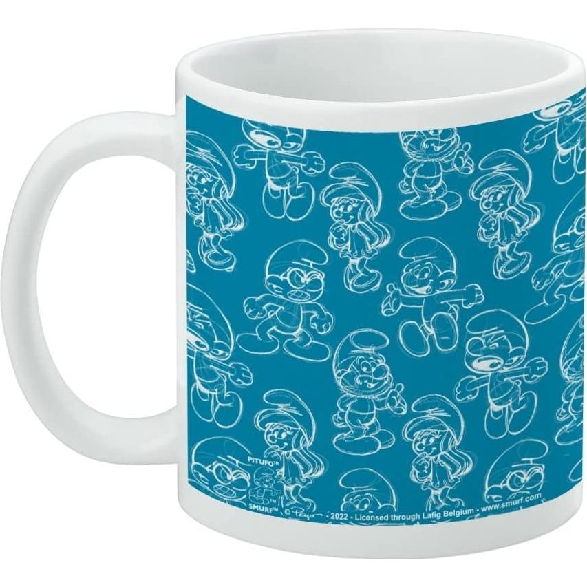 Taza de Cerámica Pitufo Gráficos & More 311ml Blanca