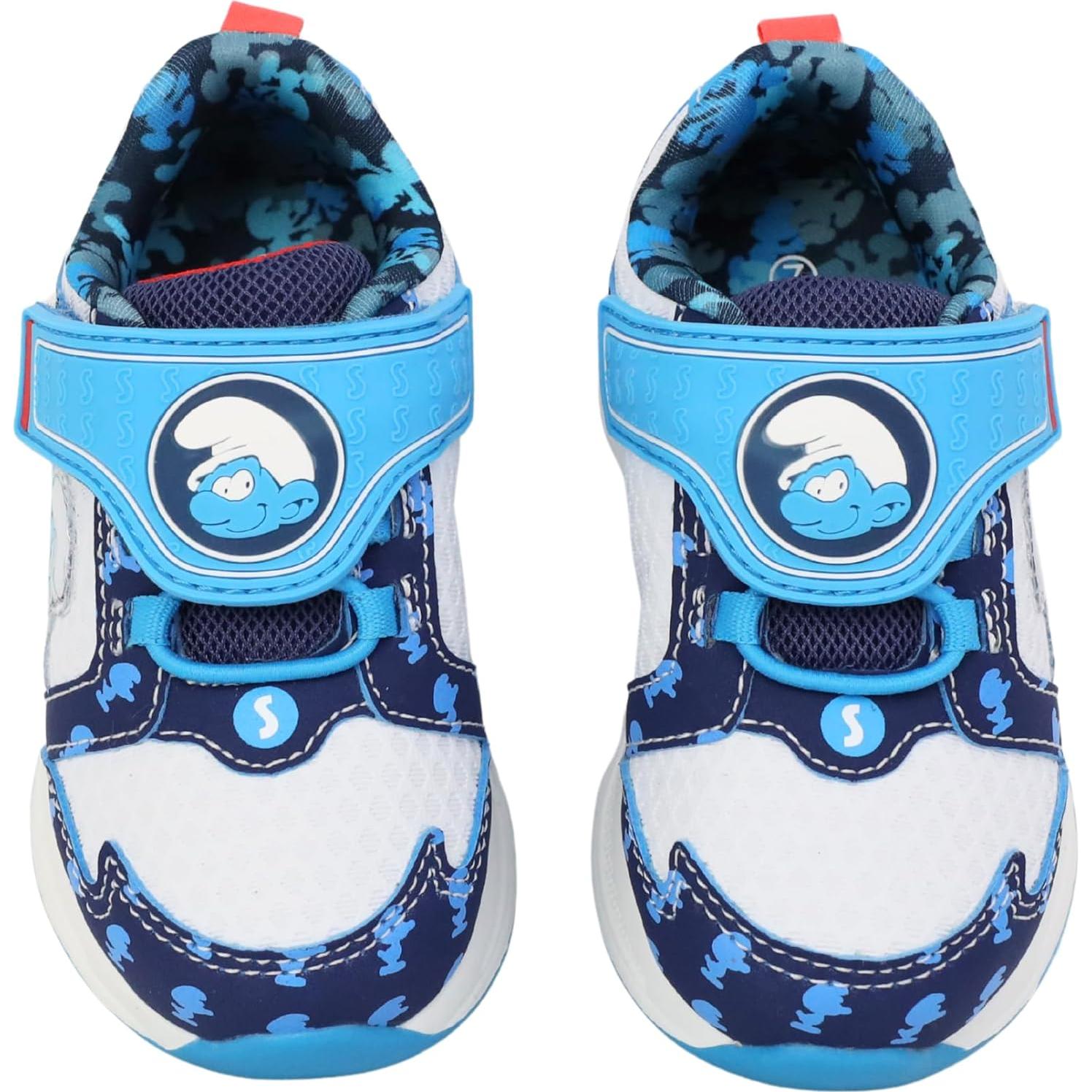 Zapatillas Iluminadas Niños Los Pitufos T.10 Blanco/Azul