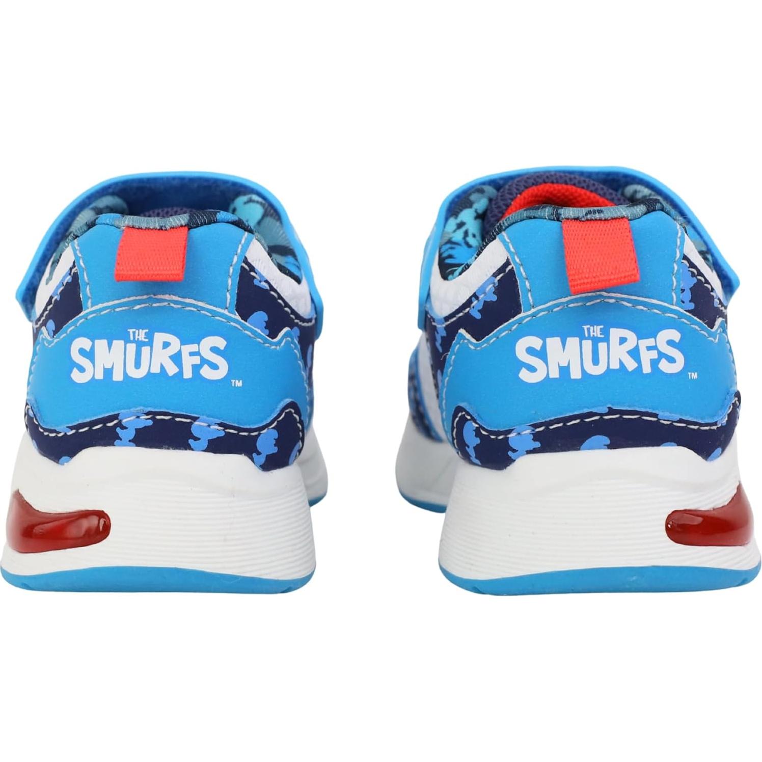 Zapatillas Iluminadas Niños Los Pitufos T.10 Blanco/Azul