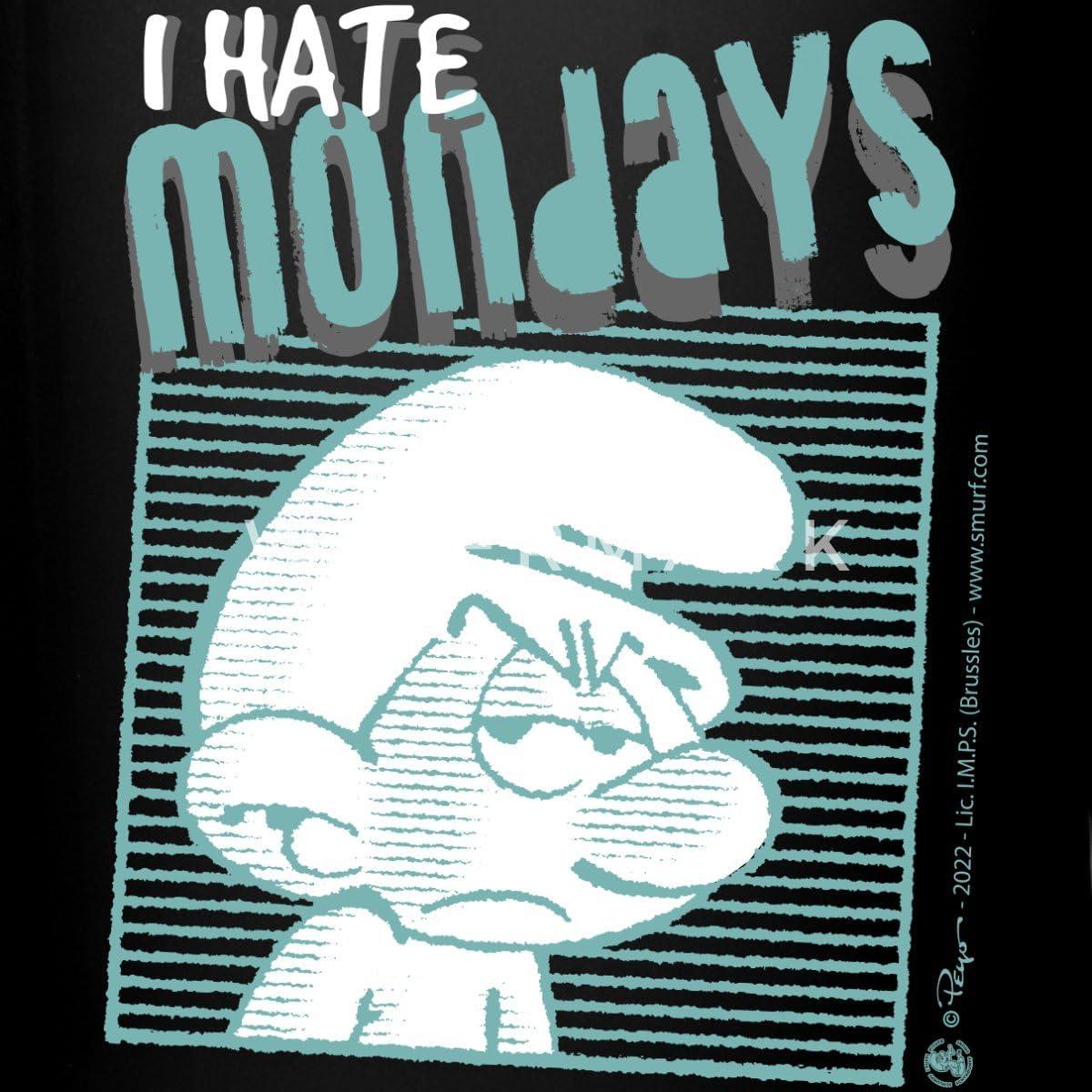 Taza Cerámica Spreadshirt Pitufos Odio los Lunes 325 ml