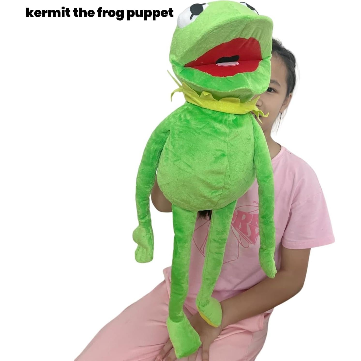 Títere de Rana Kermit de Peluche 61 cm con 50 Pegatinas