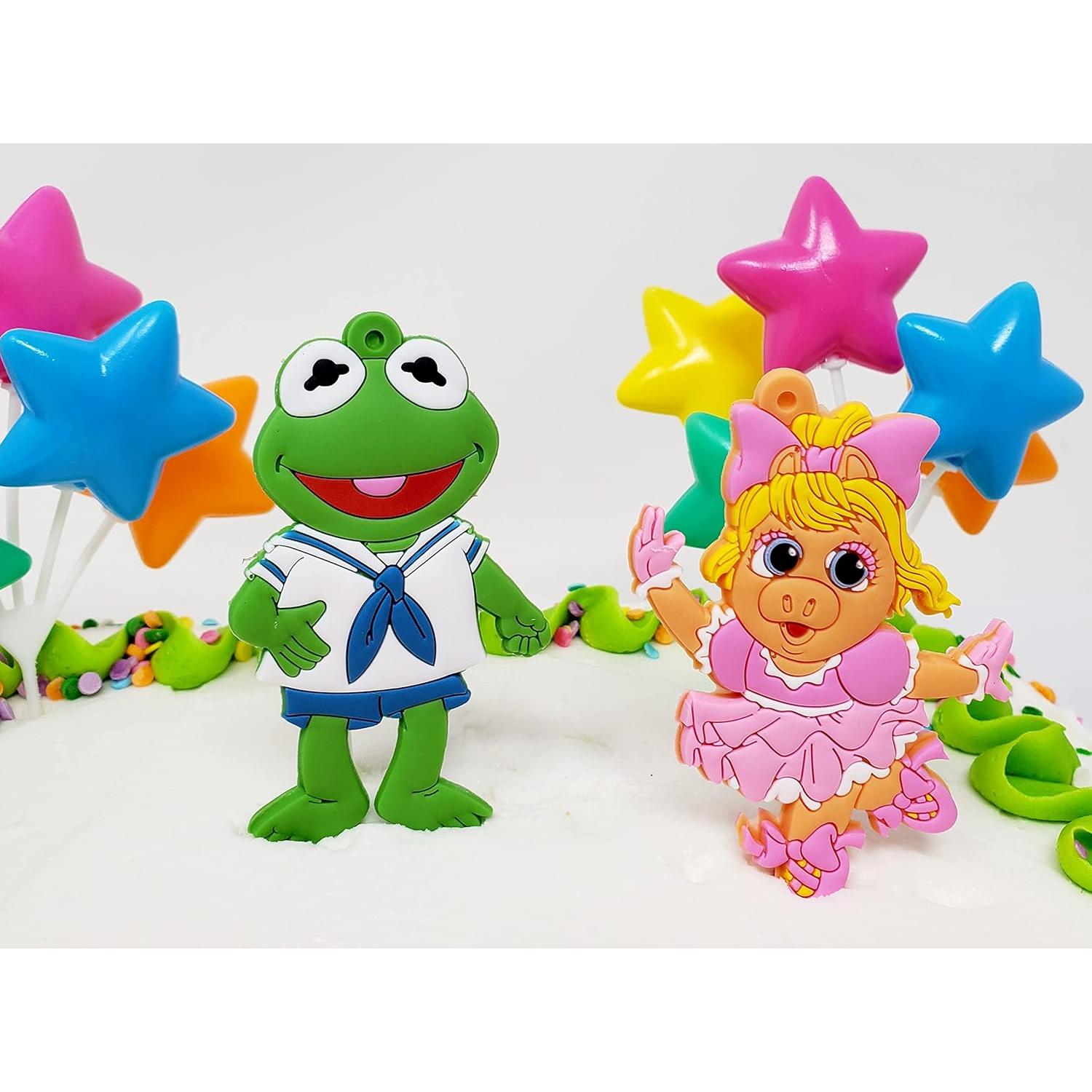 Juego de Decoración de Pastel Muppet Babies Kermit y Miss Piggy