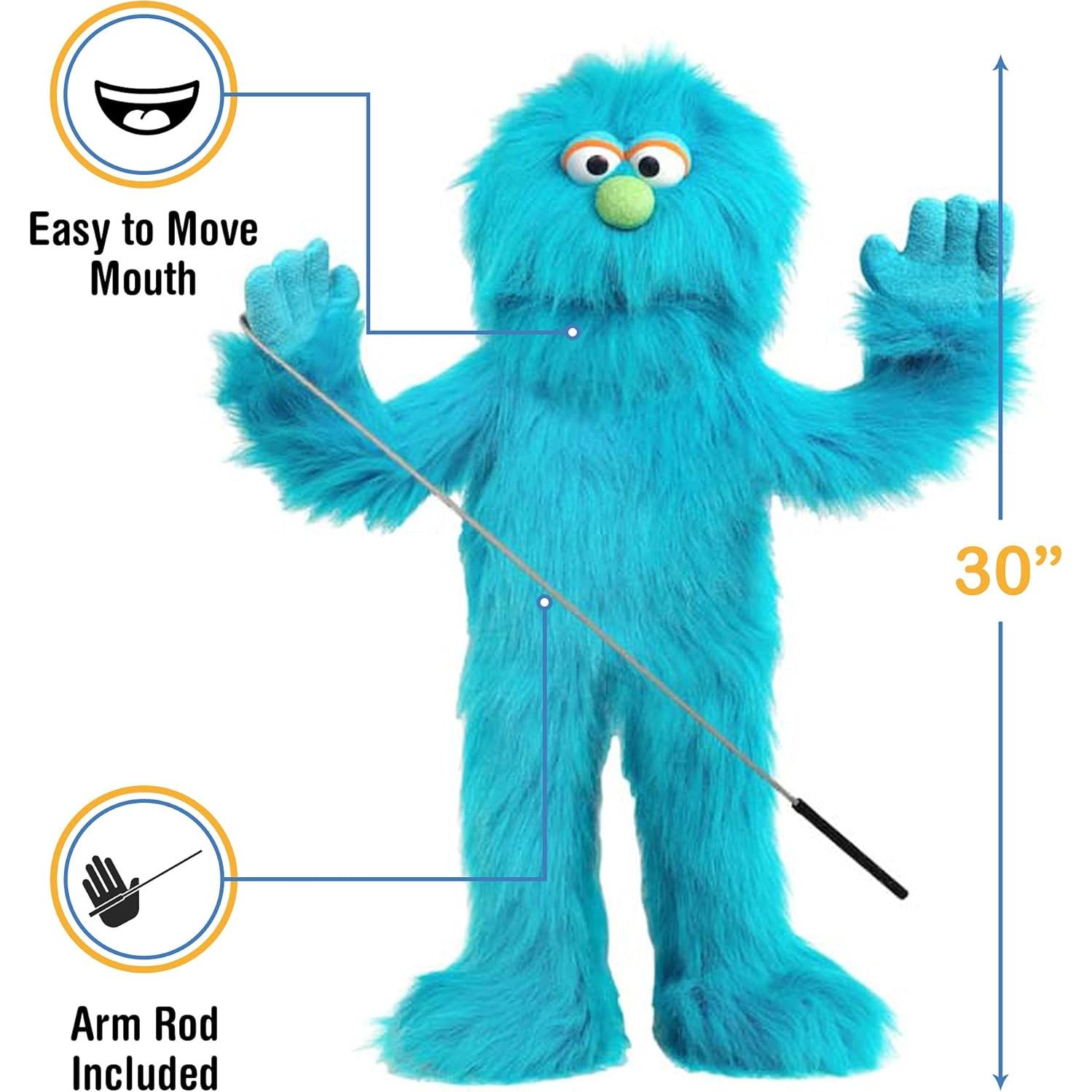 Puppet Monstruo Azul Silly Puppets 76.2 cm Ventrílocuo