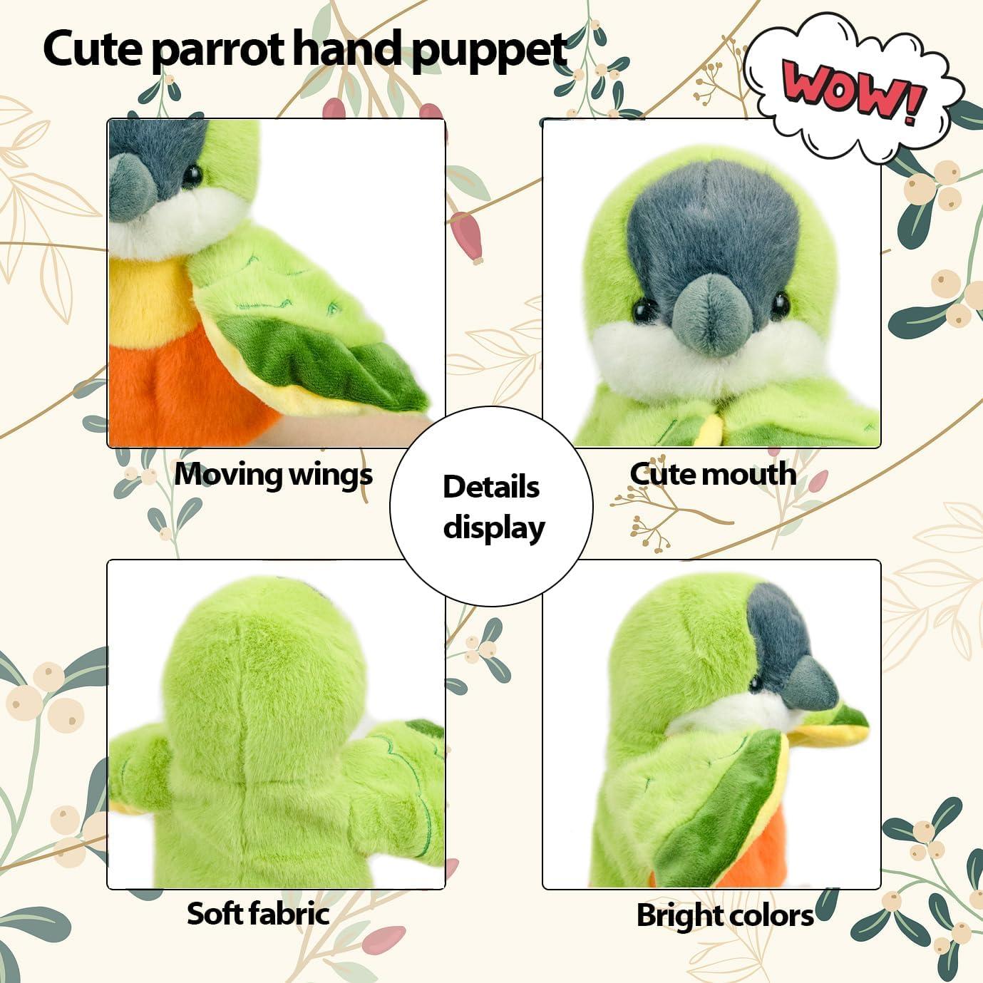 Títere de mano loro de peluche BABY FRANKIEZHOU 5cm