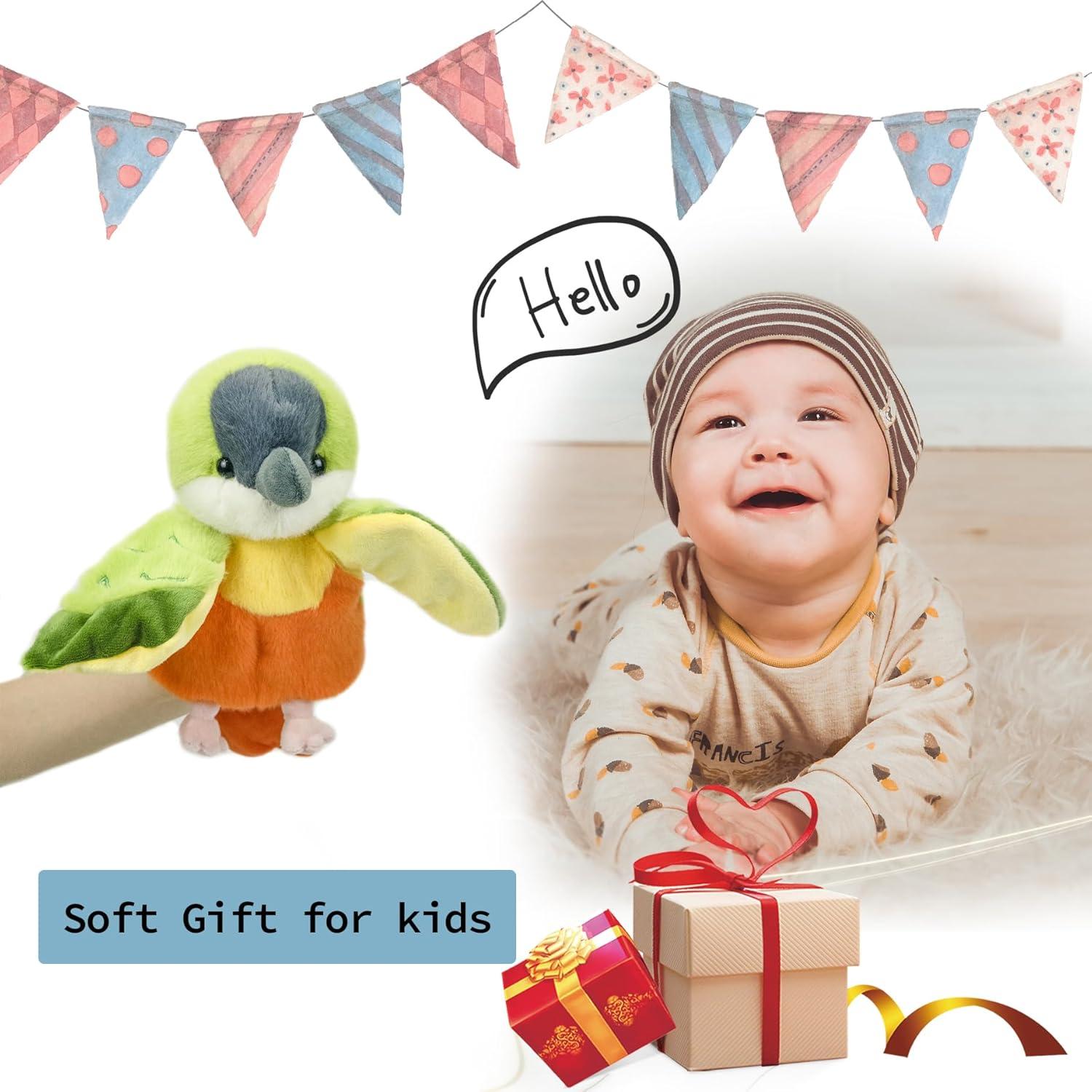 Títere de mano loro de peluche BABY FRANKIEZHOU 5cm