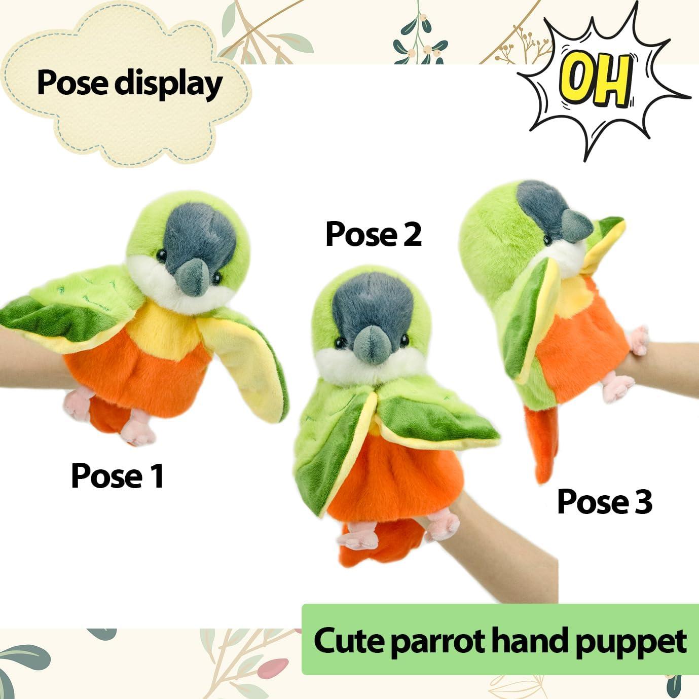 Títere de mano loro de peluche BABY FRANKIEZHOU 5cm