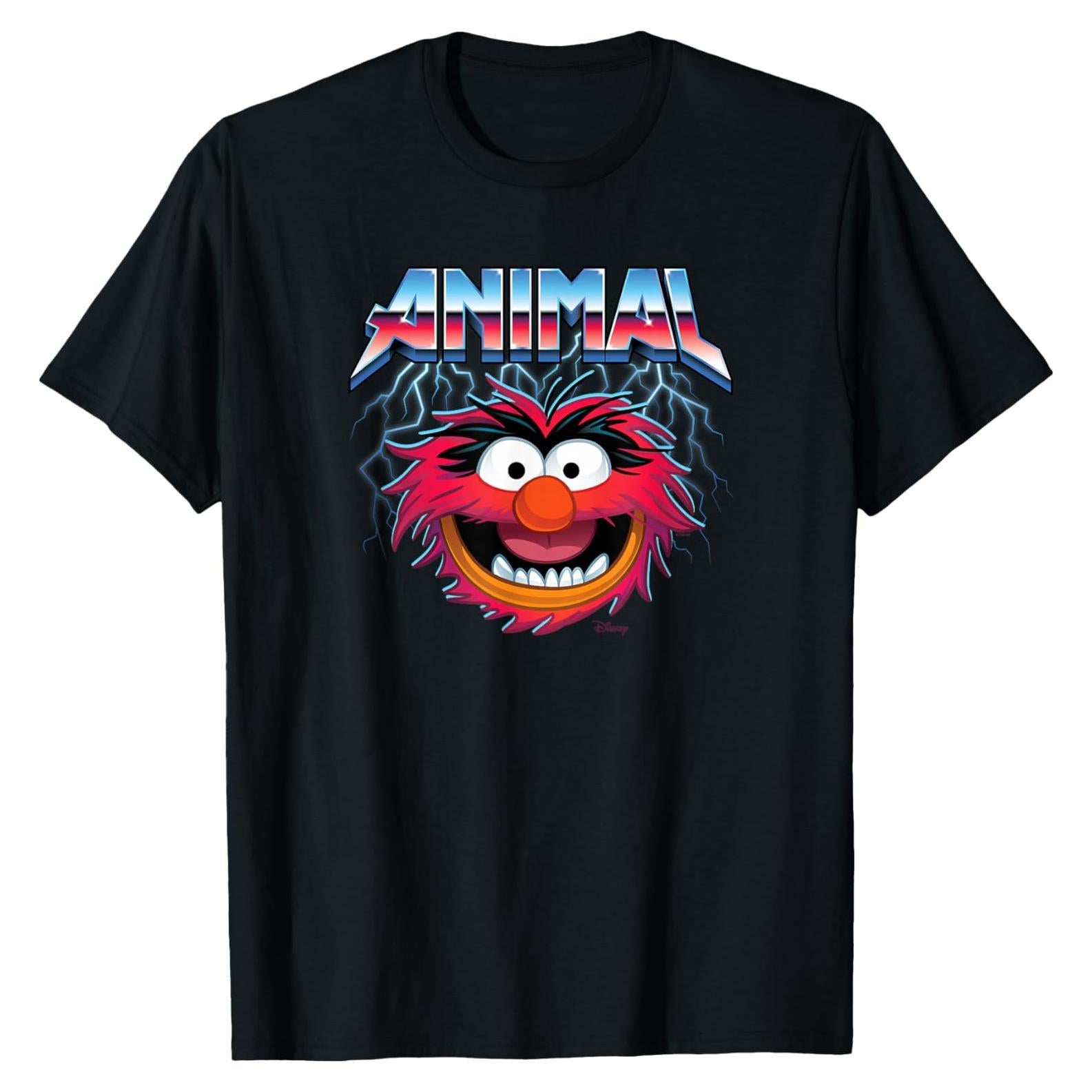 Camiseta negra Disney Animal Muppets para hombres