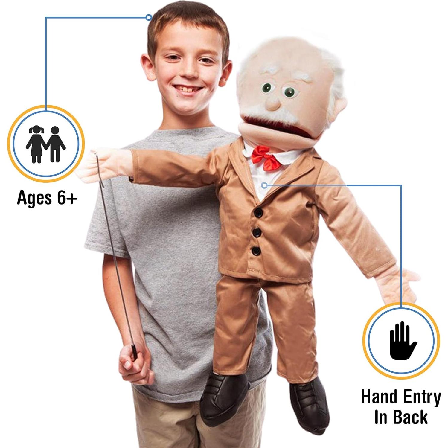 Títere de Cuerpo Completo Silly Puppets 63.5 cm Abuelo Durazno