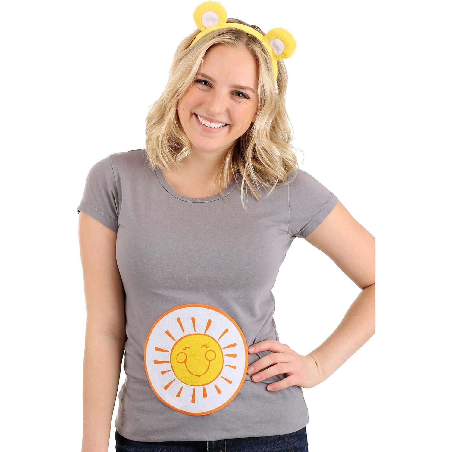Kit de disfraz Care Bears Funshine Bear con diadema y parche