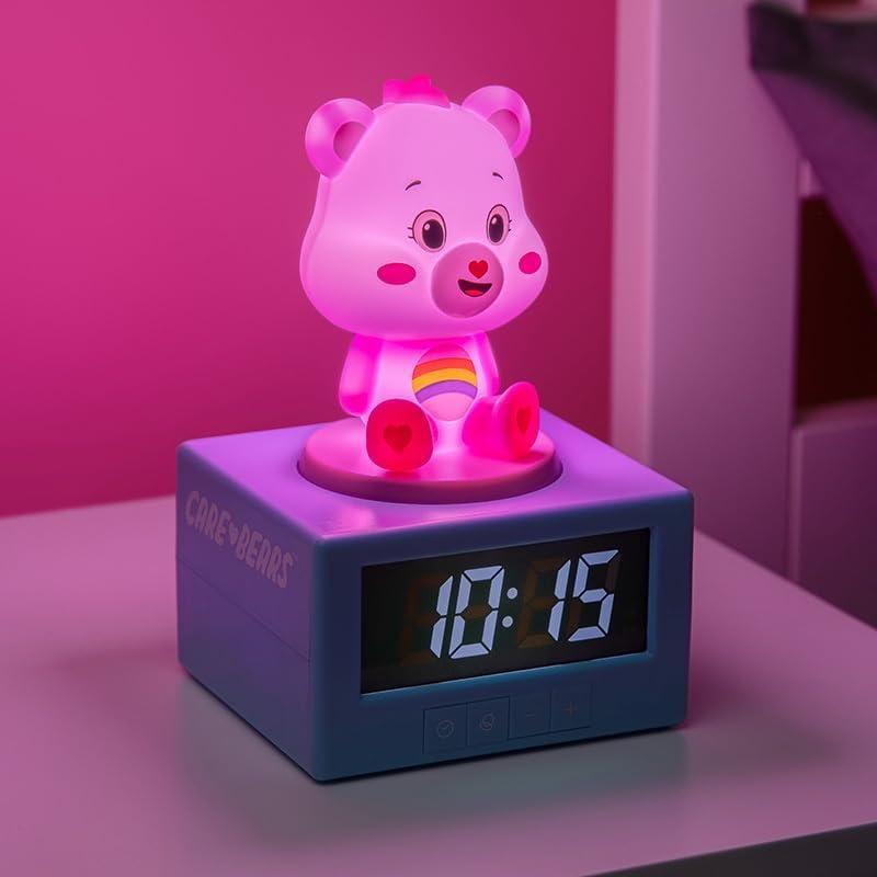 Reloj Despertador Digital Paladone Cheer Bear Rosa con Luz