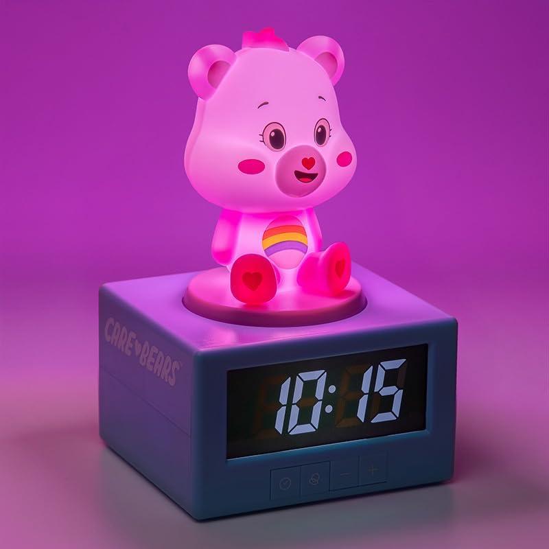 Reloj Despertador Digital Paladone Cheer Bear Rosa con Luz