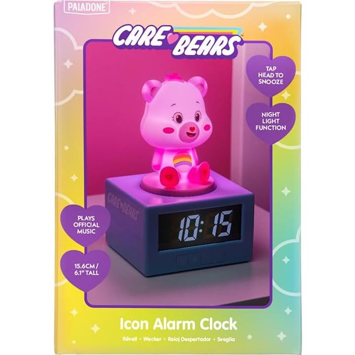 Reloj Despertador Digital Paladone Cheer Bear Rosa con Luz