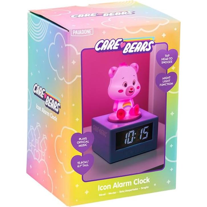 Reloj Despertador Digital Paladone Cheer Bear Rosa con Luz