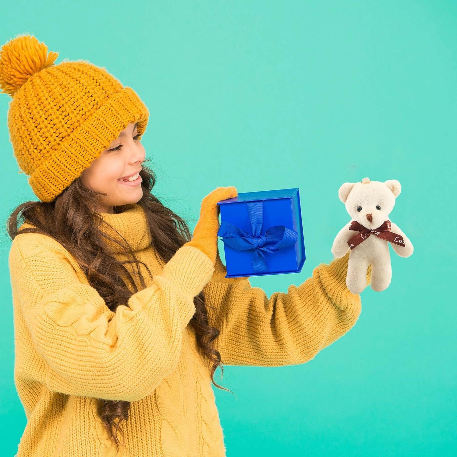 36 Mini Osos de Peluche Haconba 12 Colores 12 cm para Fiestas