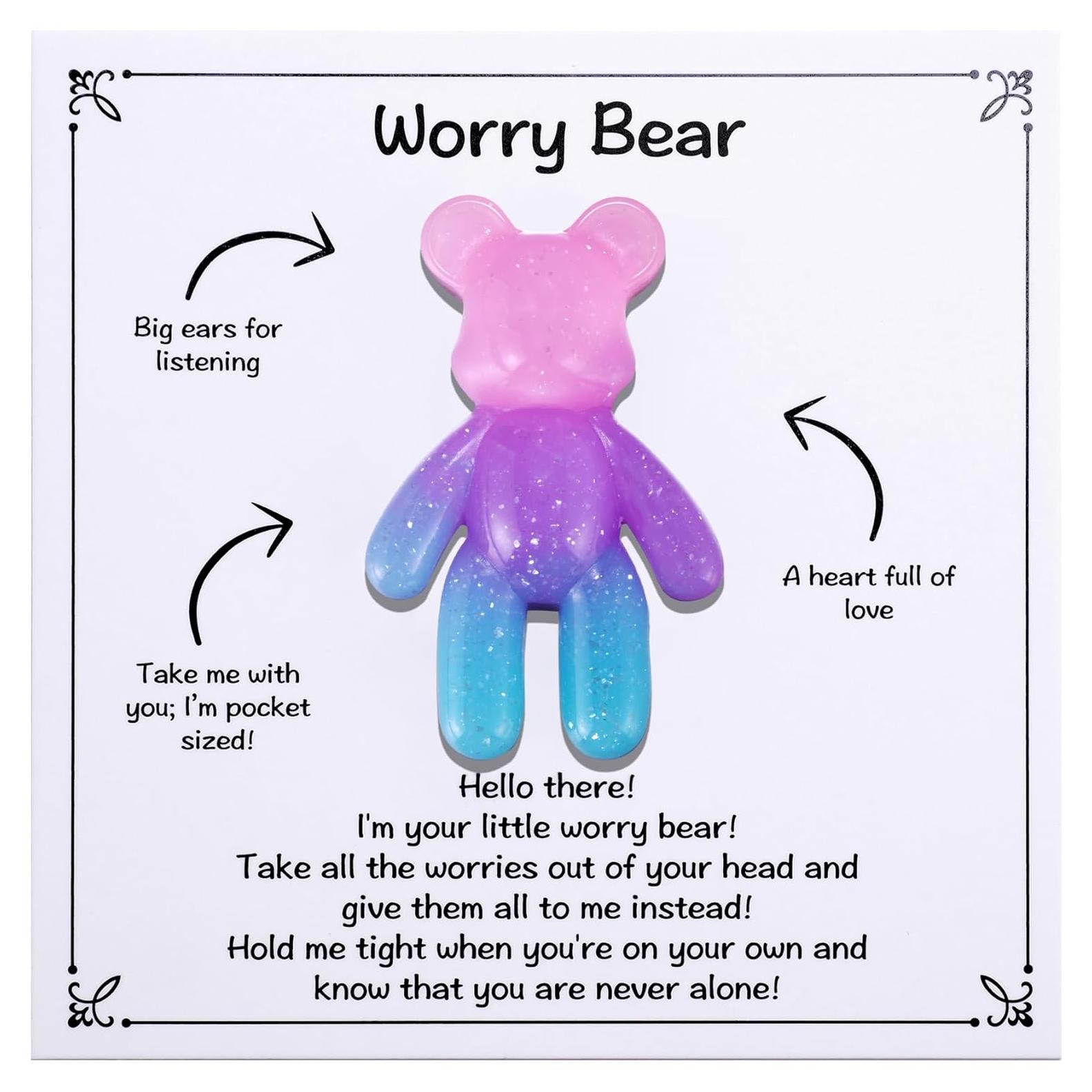 Oso de Preocupación Aesnefe Rosa Azul - Alivio de Estrés 24g