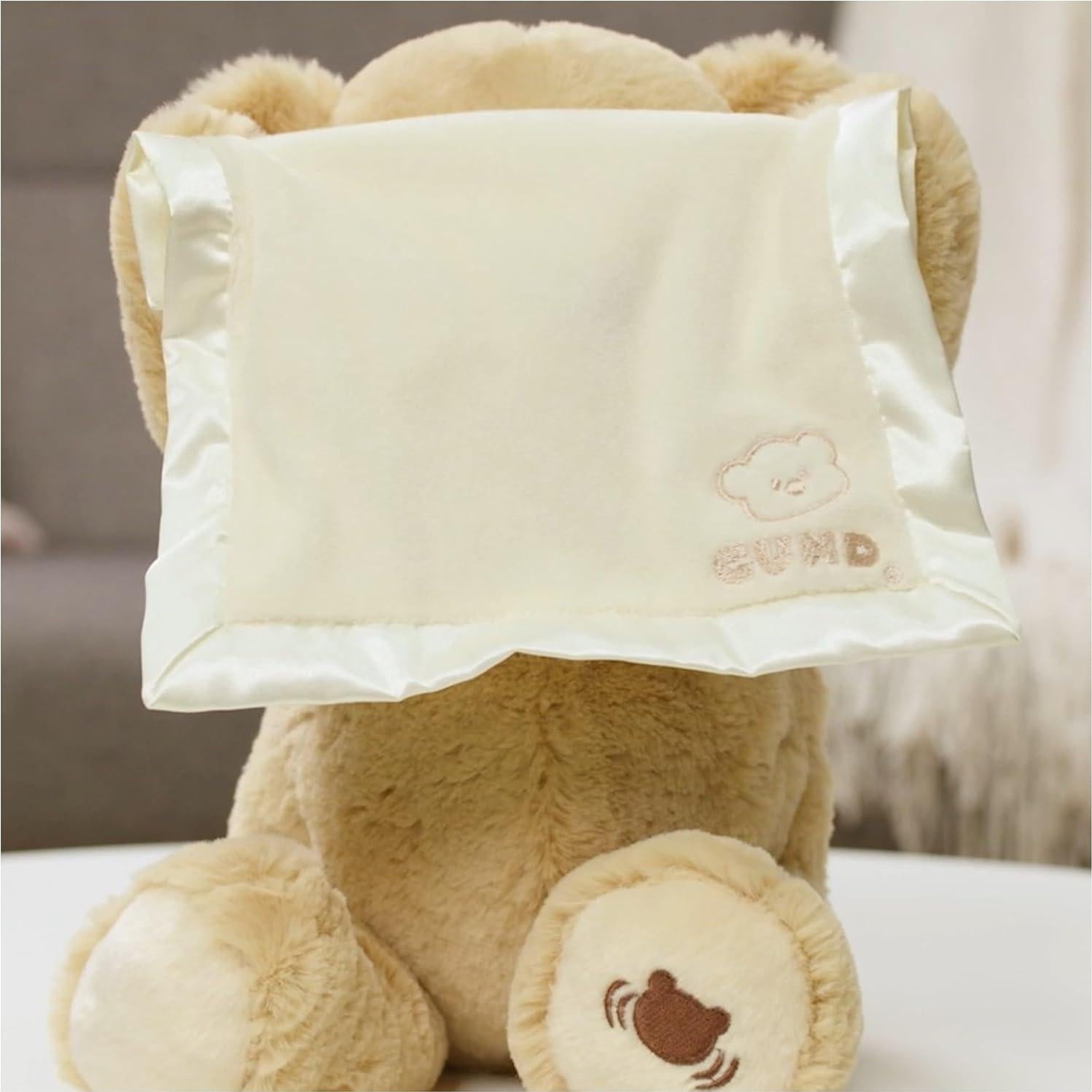 Oso de Peluche Animado Peek-A-Boo GUND 29.2 cm Beige