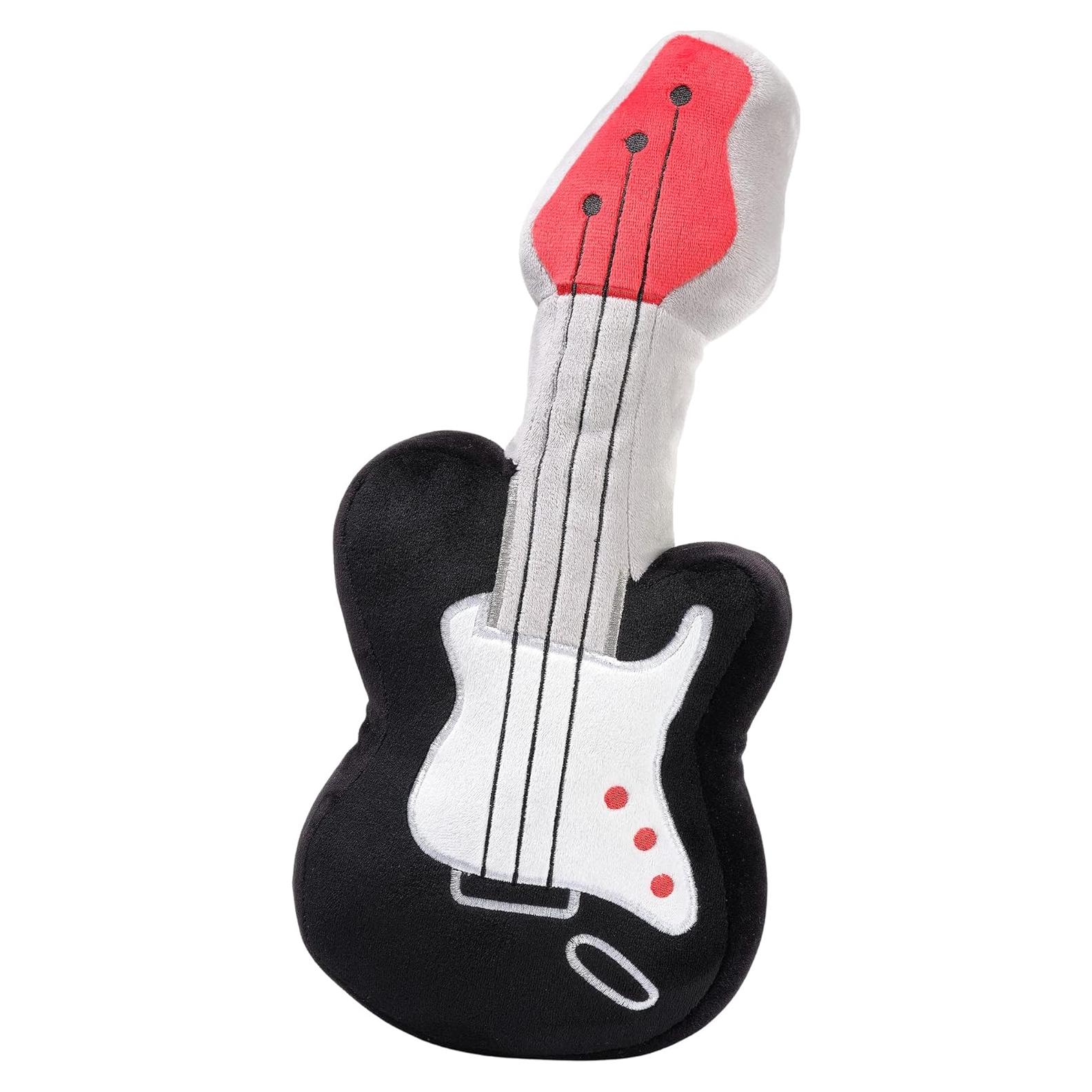 Guitarra de Peluche Rock Star Lambs & Ivy - Gris y Negro