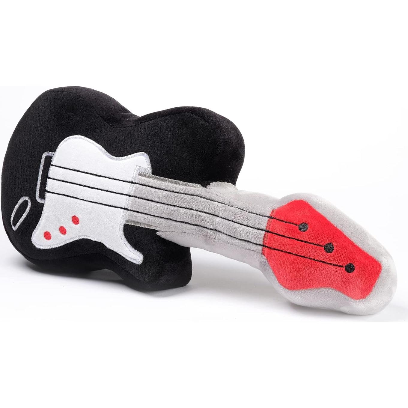 Guitarra de Peluche Rock Star Lambs & Ivy - Gris y Negro
