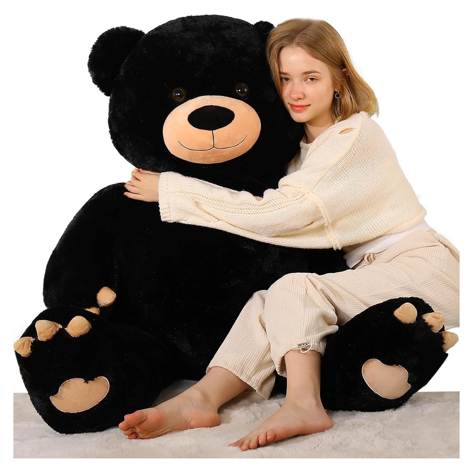 Oso de Peluche Gigante Tezituor 150 cm Negro para Regalo