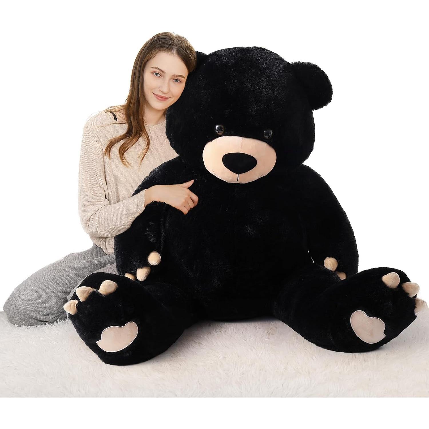 Oso de Peluche Gigante Tezituor 150 cm Negro para Regalo