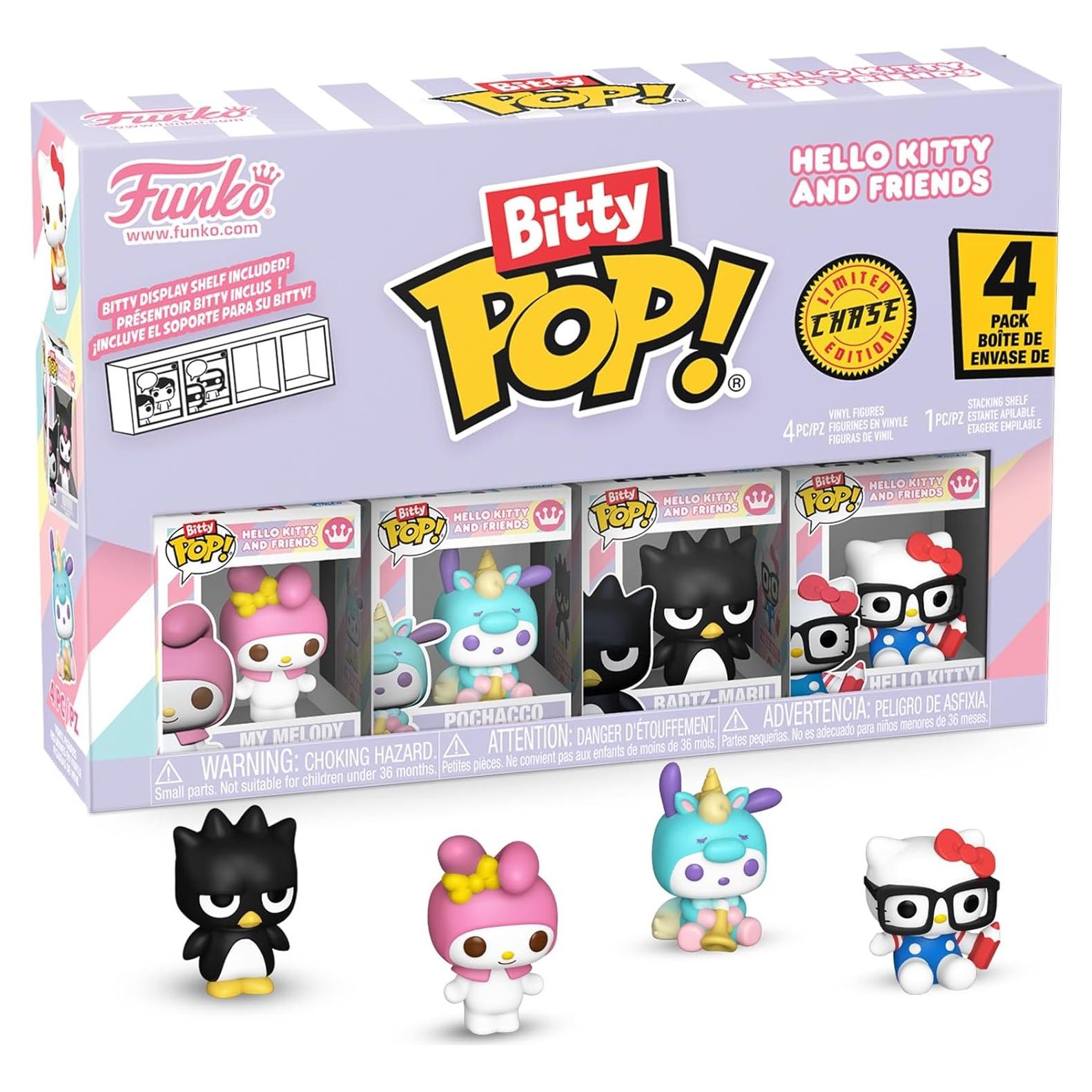 Funko Pop! Bitty Sanrio - My Melody, Pochacco, Badtz-Maru - 4 figuras
