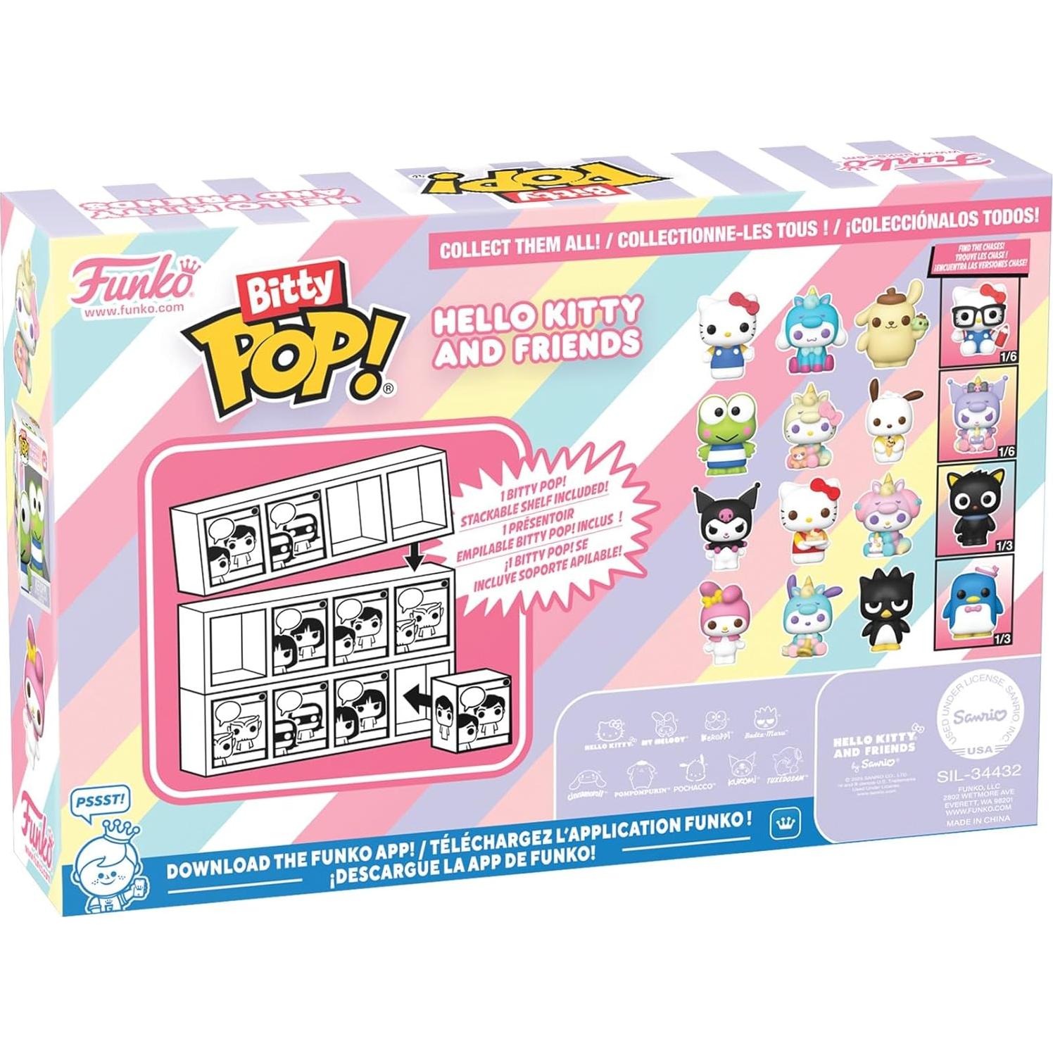 Funko Pop! Bitty Sanrio - My Melody, Pochacco, Badtz-Maru - 4 figuras