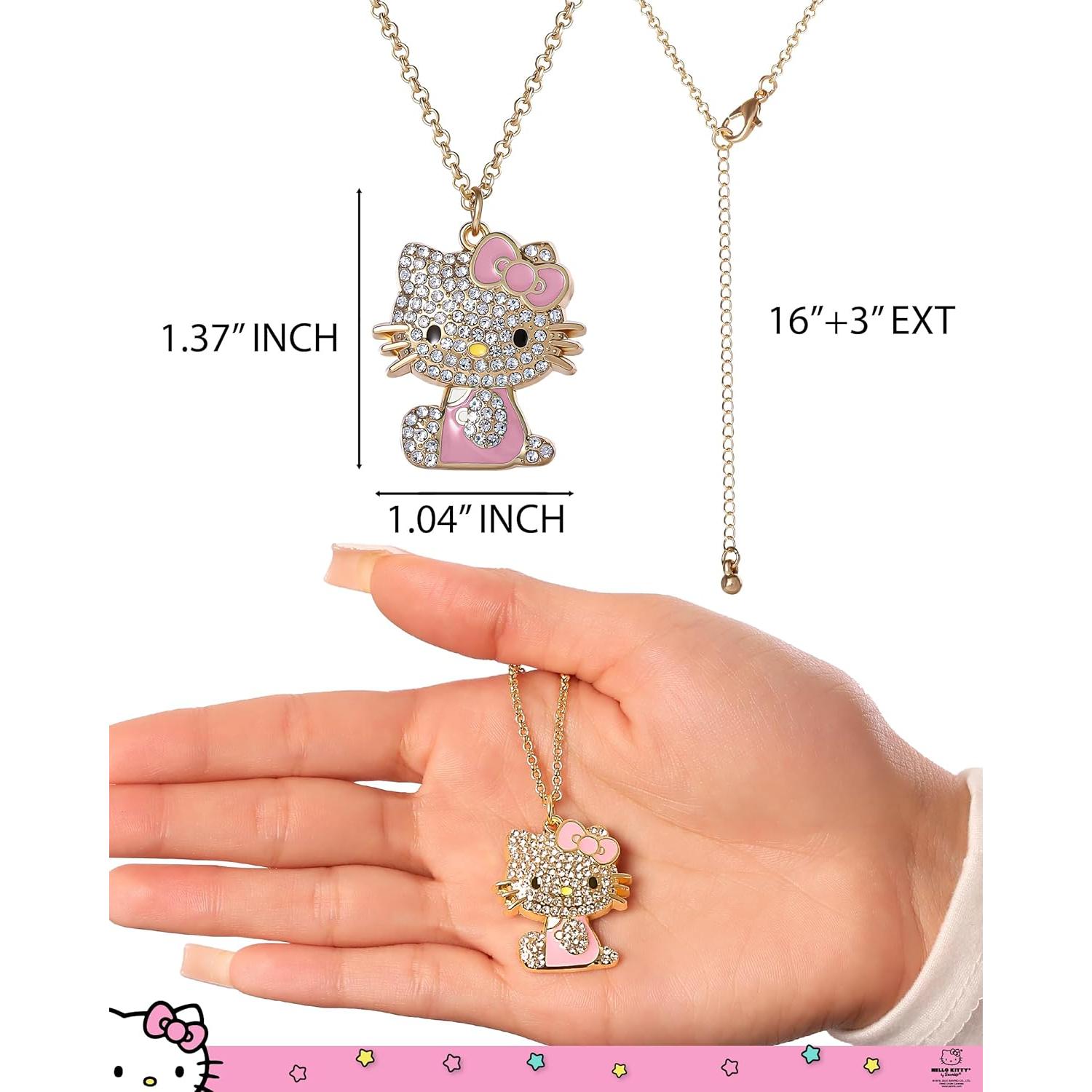 Collar Hello Kitty de Esmalte y Cristal Pavé Sally Rose 40.64 cm