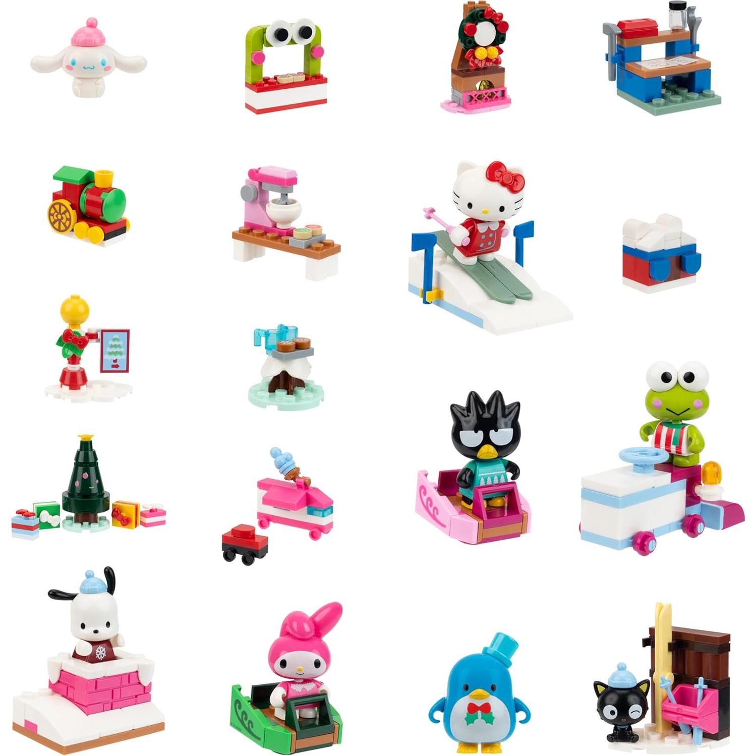 Calendario de Adviento BLDR Hello Kitty 2025 - 8 Minifiguras y 16 Regalos