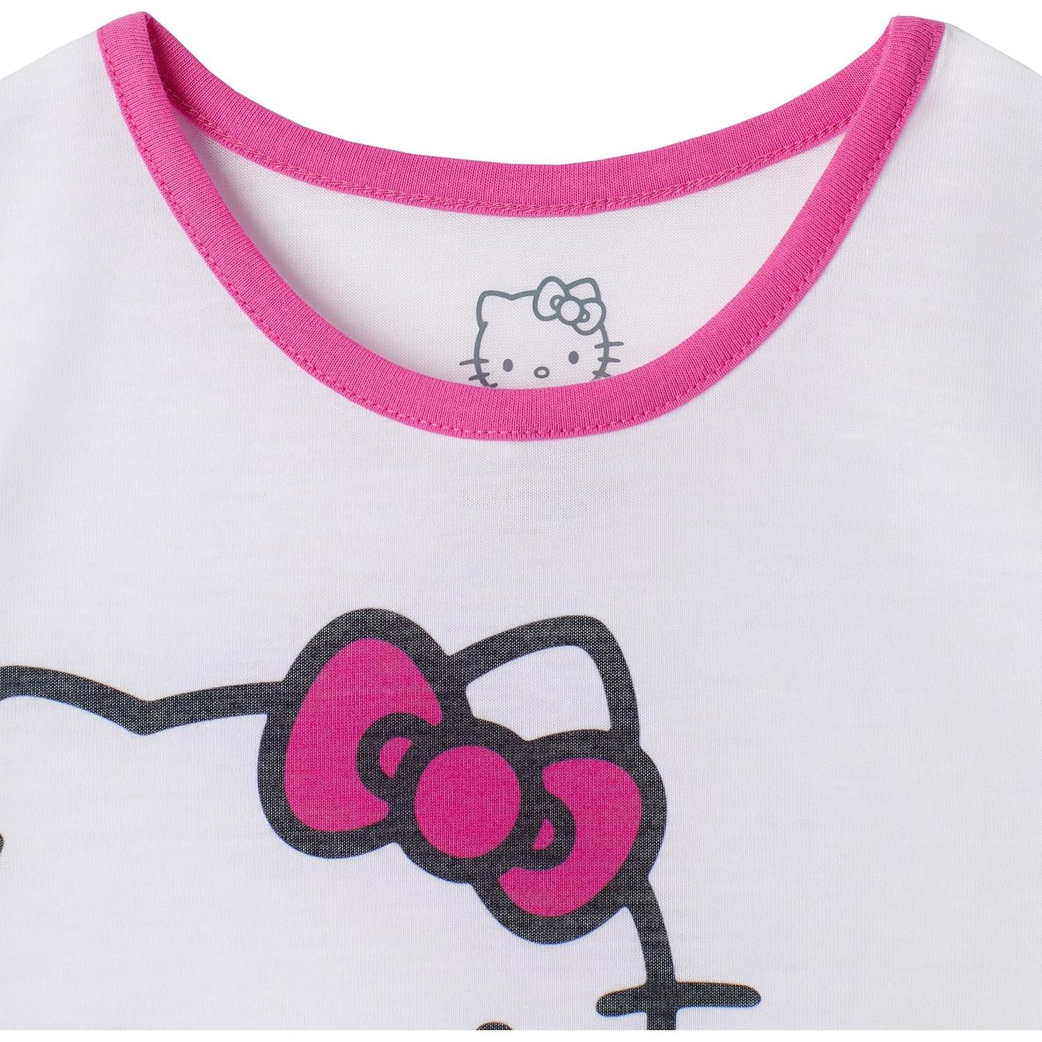 Conjunto de Pijama para Niñas Hello Kitty 4 Piezas Rosa