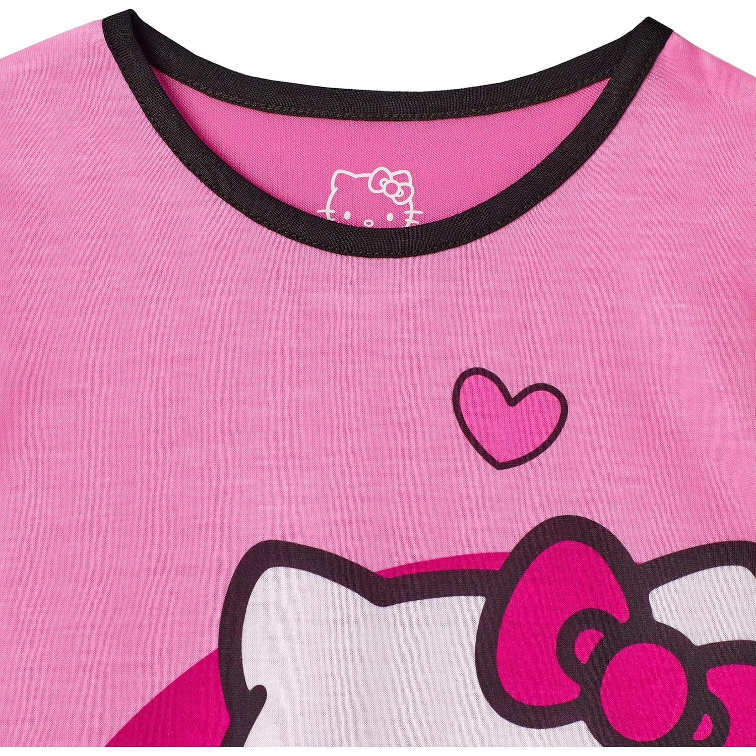 Conjunto de Pijama para Niñas Hello Kitty 4 Piezas Rosa