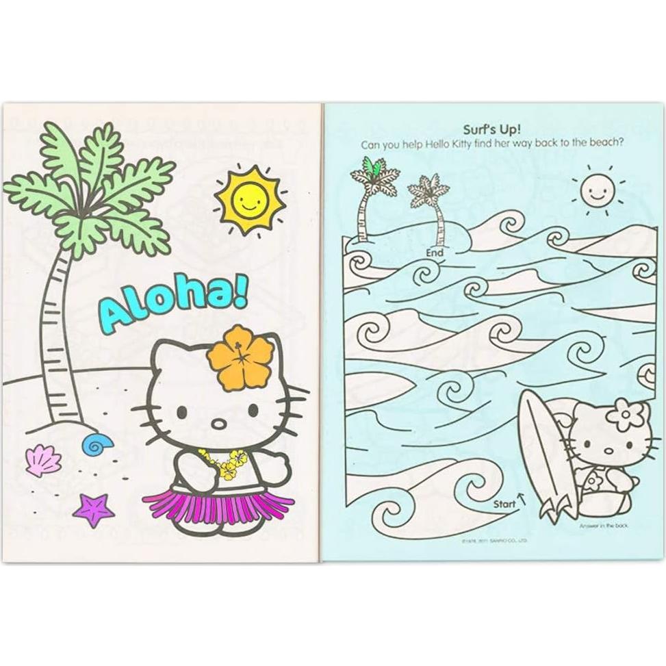Set de Libros para Colorear Hello Kitty - 4 Libros + Stickers
