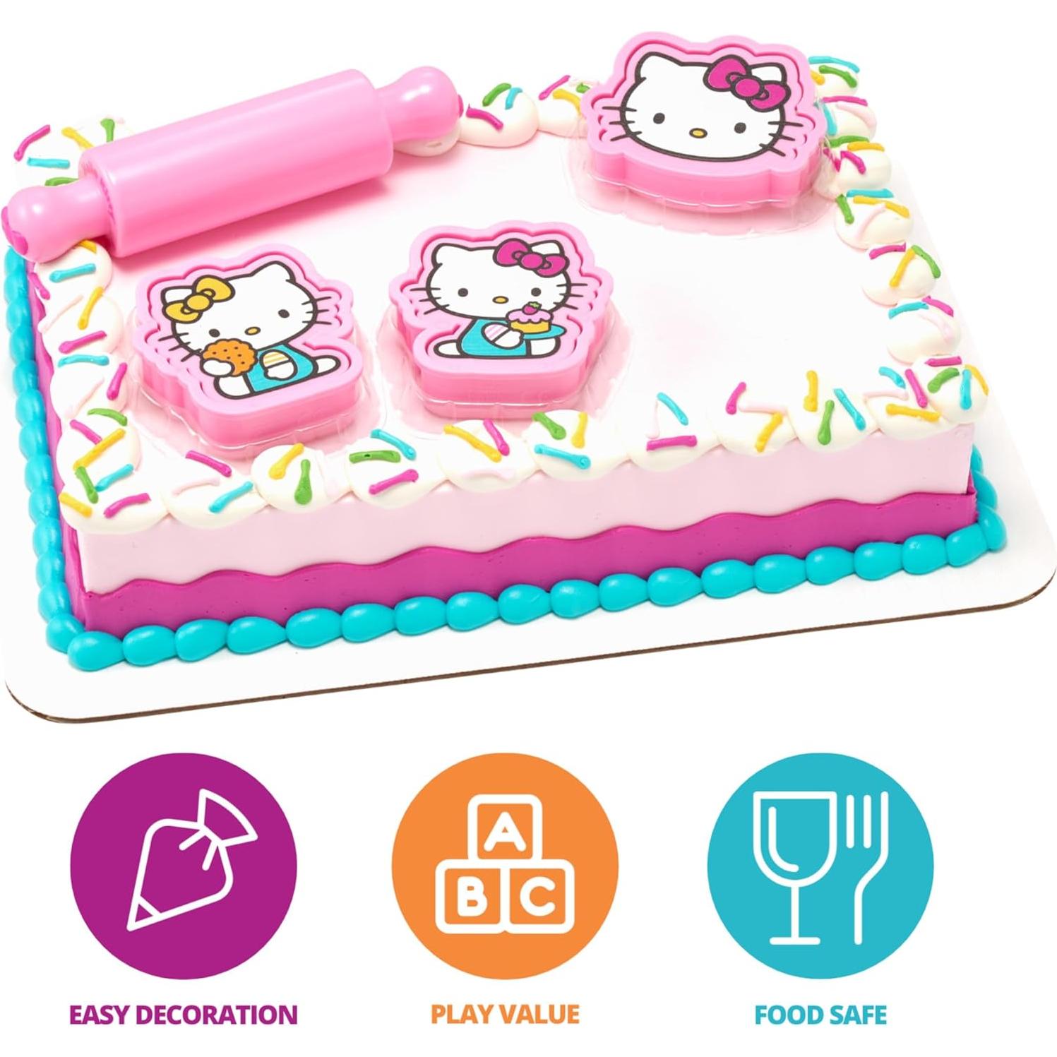DecoSet Hello Kitty - Set de Decoración de Pastel 7 Piezas