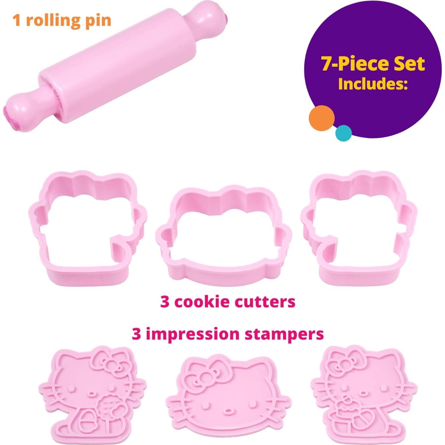 DecoSet Hello Kitty - Set de Decoración de Pastel 7 Piezas